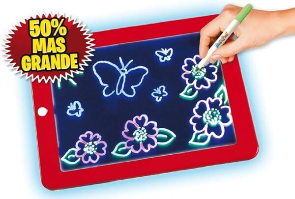 MagicPad XL tableta mágica 50% más grande con 12 marcadores de neón y 8 efectos de luz brillante. - Imagen 2